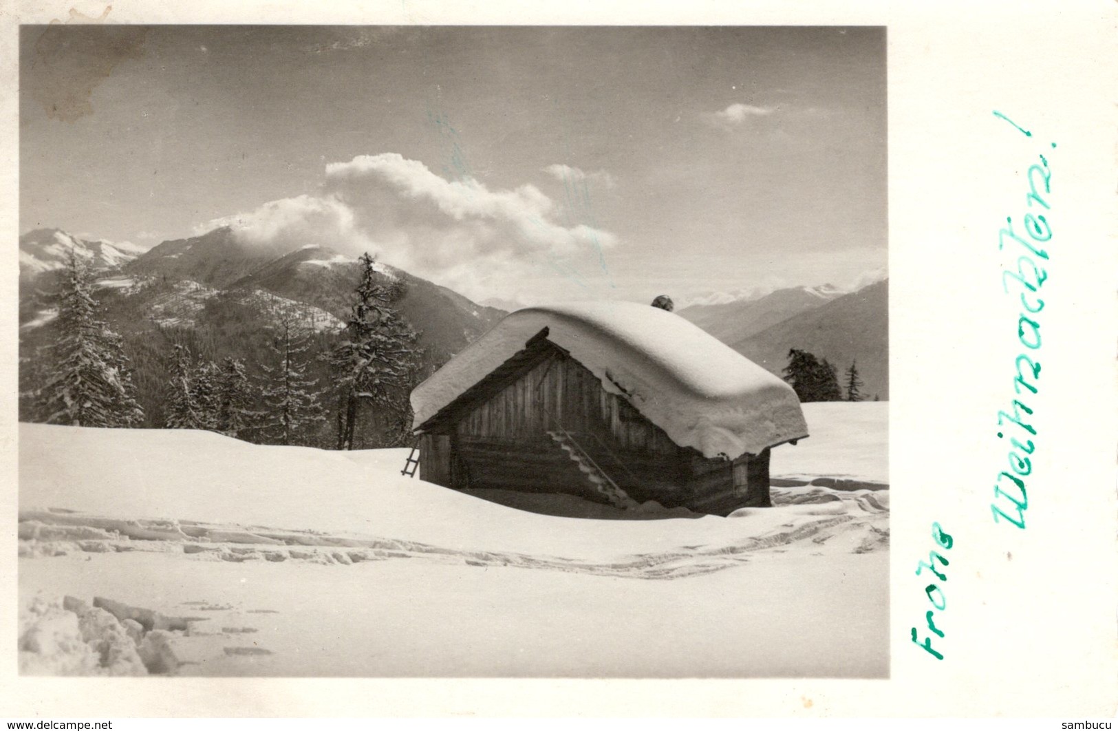 Frohe Weihnachten - Winterlandschaft 1942 Solbad Hall Felspost - Art. Schischule Dachstein - Sonstige & Ohne Zuordnung