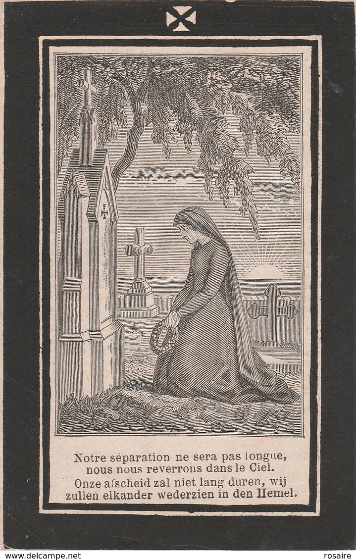 Joannes Norbertus Feys-hoogstaede -avecappelle 1874 - Devotieprenten