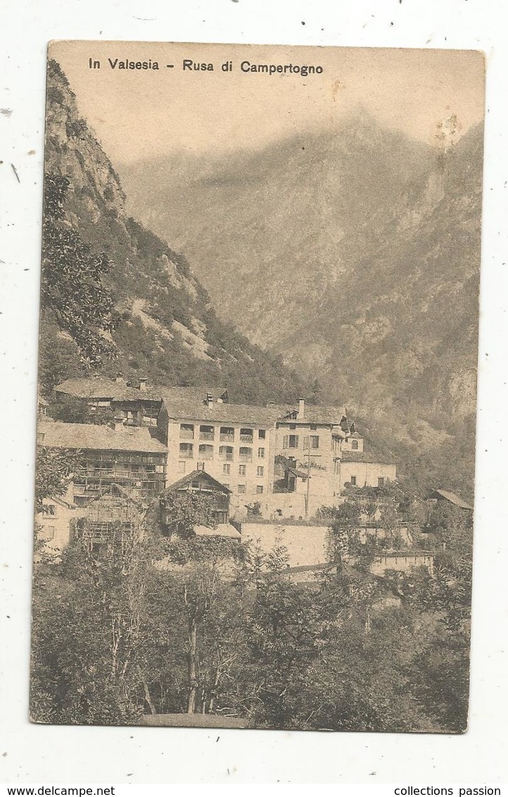 Cp , Italie ,in Valsesia , Rusa Di CAMPERTOGNO ,  Voyagée - Vercelli