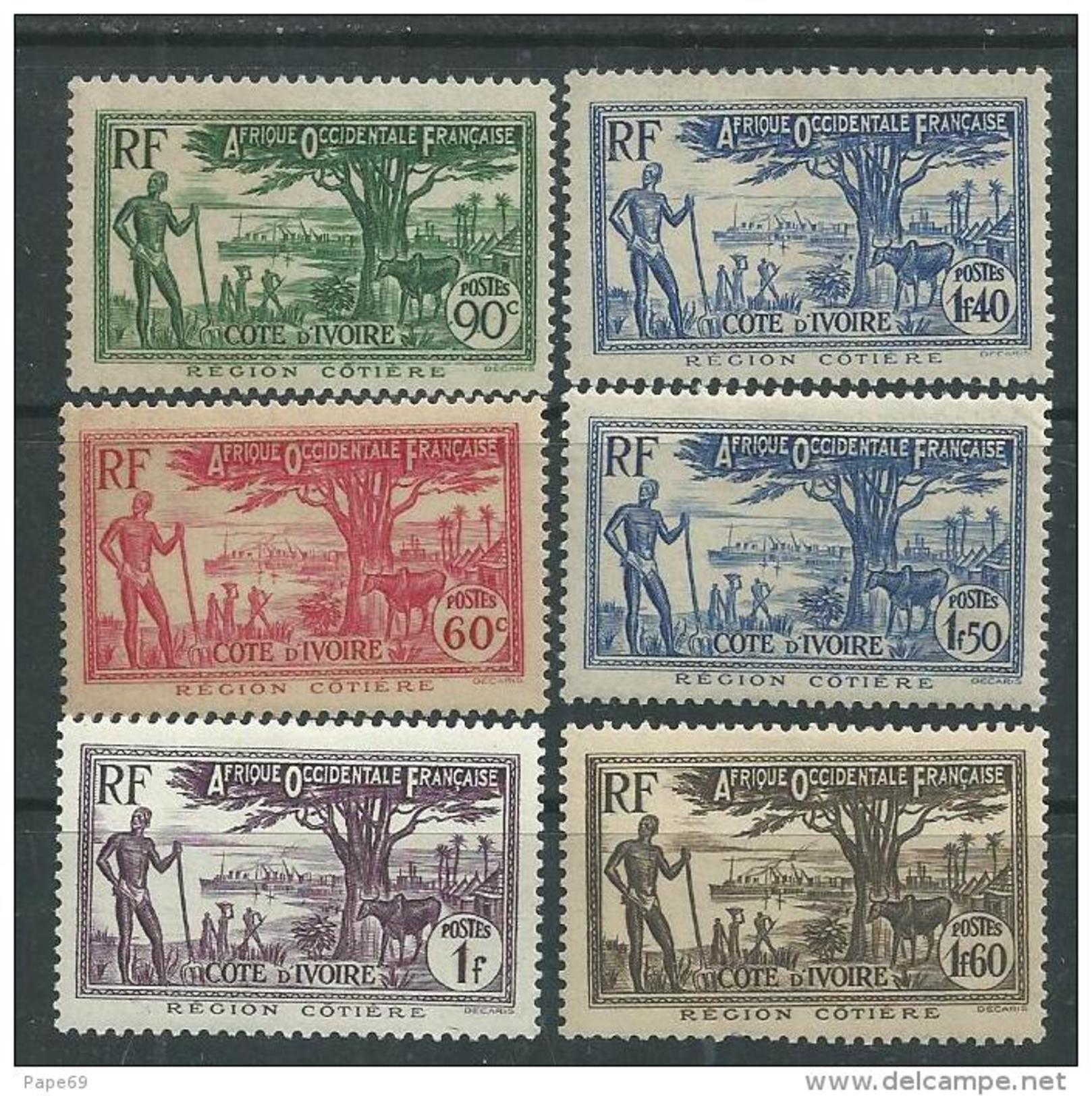 Cote D'Ivoire N° 151 / 61 X La Série Des 12 Valeurs Trace De  Charnière Sinon TB - Unused Stamps