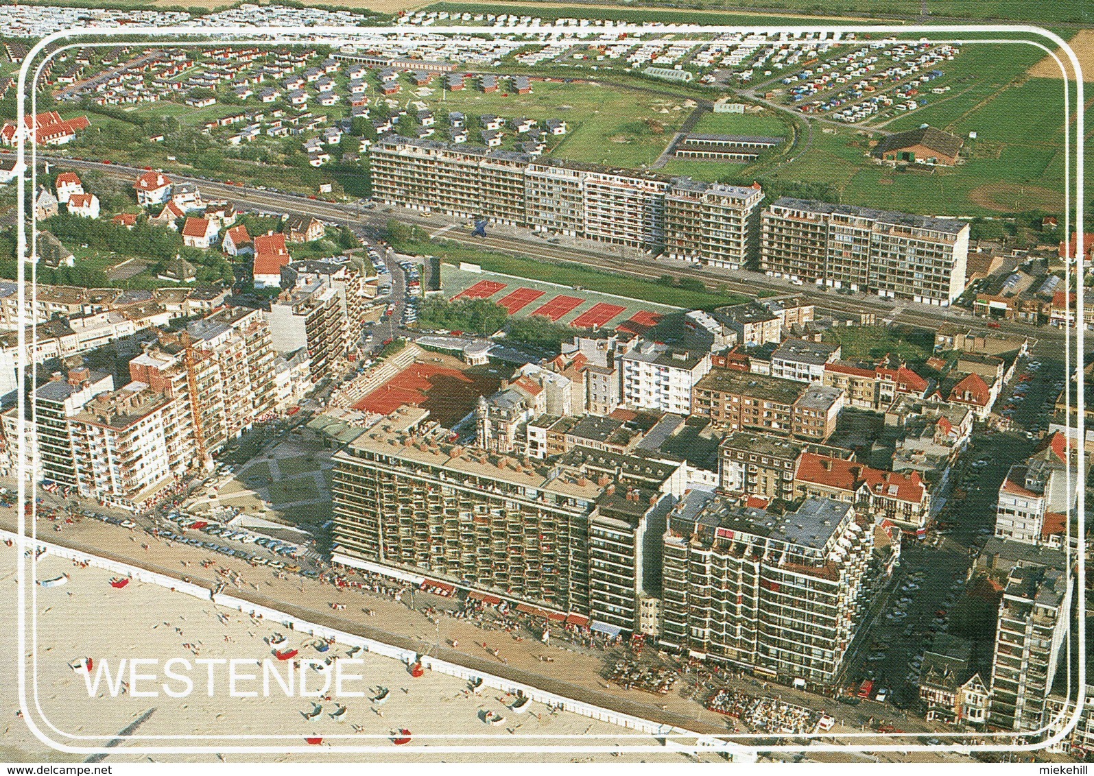 WESTENDE VUE AERIENNE-PLAGE ET DIGUE - Westende