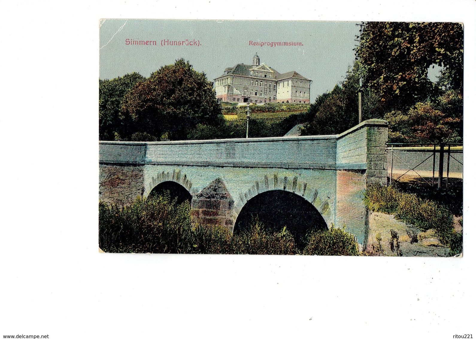 Cpa - Allemagne - Simmern, Brücke - Realprogymnasium - 1923 - Simmern