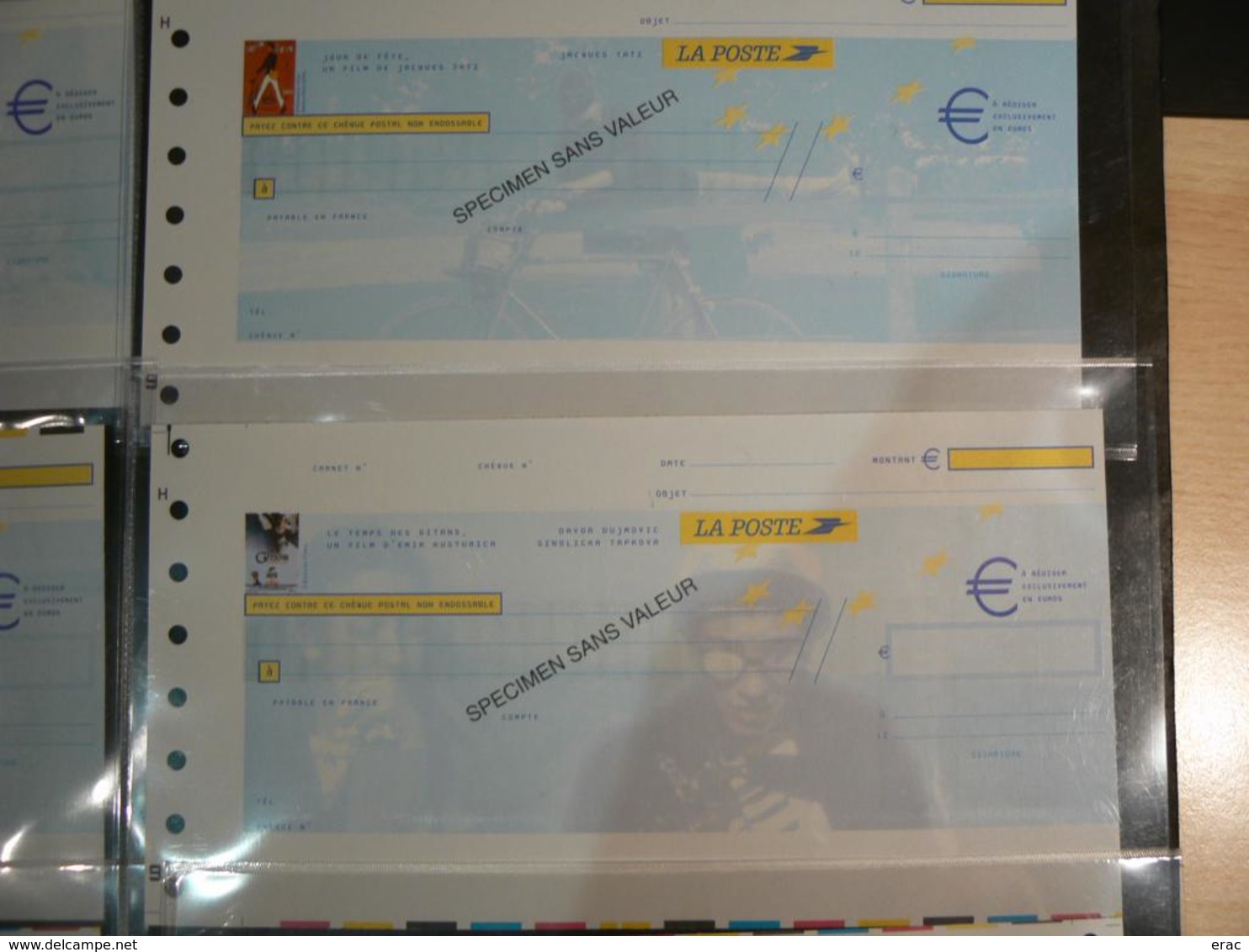 Lot De 6 Chèques La Poste (CCP) - SPECIMEN - Illustrations Cinéma - Tous Différents - Cheques & Traveler's Cheques