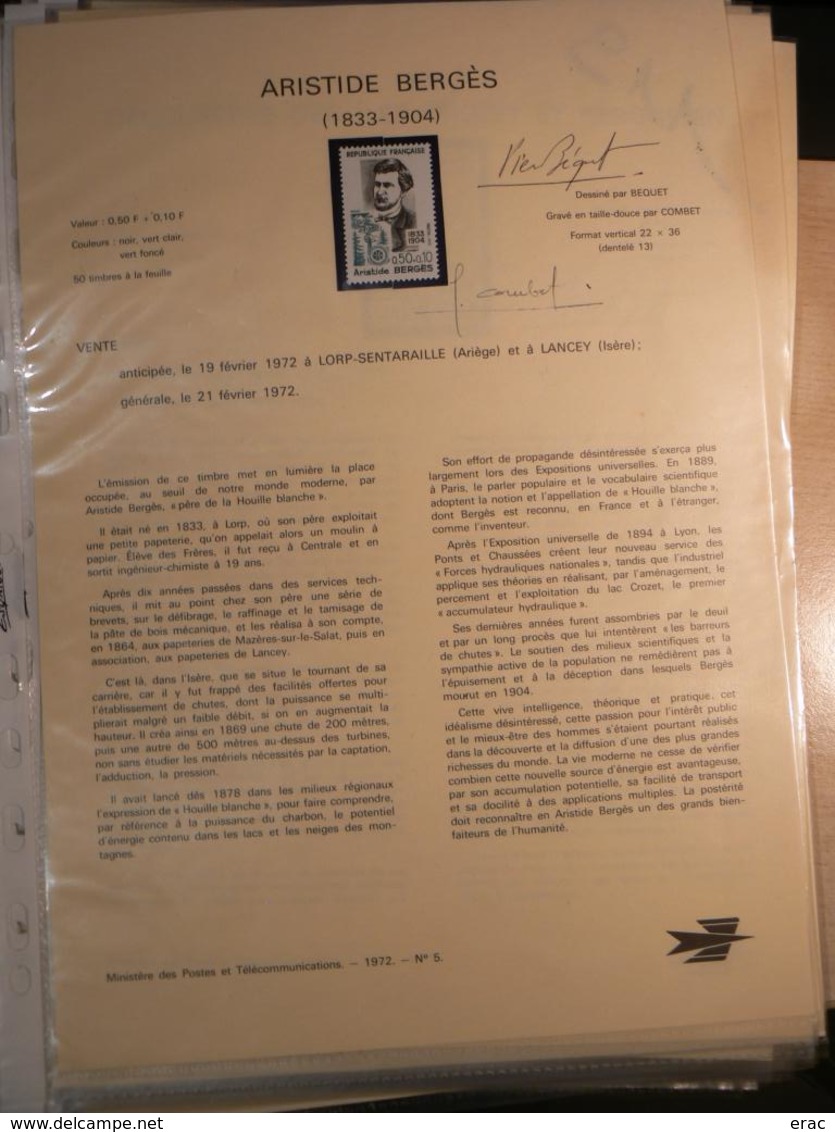 France - 70 documents de La Poste signés par graveurs, dessinateurs (Béquet, Pheulpin, Bétemps, Gandon, Combet etc)