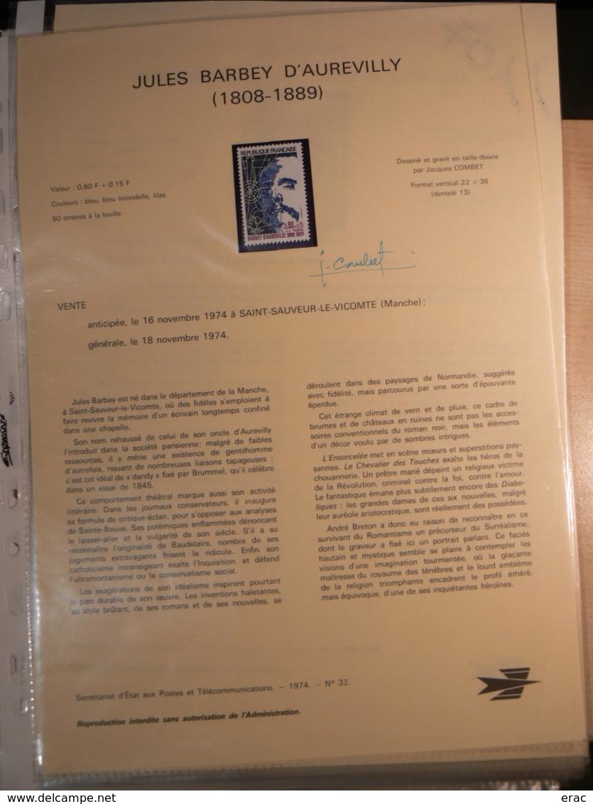 France - 70 documents de La Poste signés par graveurs, dessinateurs (Béquet, Pheulpin, Bétemps, Gandon, Combet etc)