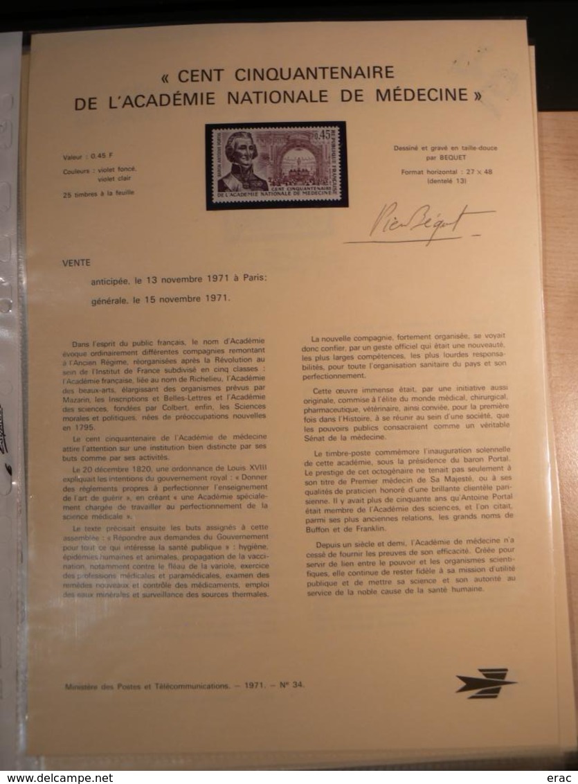 France - 70 documents de La Poste signés par graveurs, dessinateurs (Béquet, Pheulpin, Bétemps, Gandon, Combet etc)