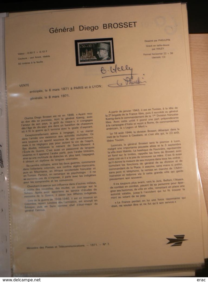 France - 70 documents de La Poste signés par graveurs, dessinateurs (Béquet, Pheulpin, Bétemps, Gandon, Combet etc)