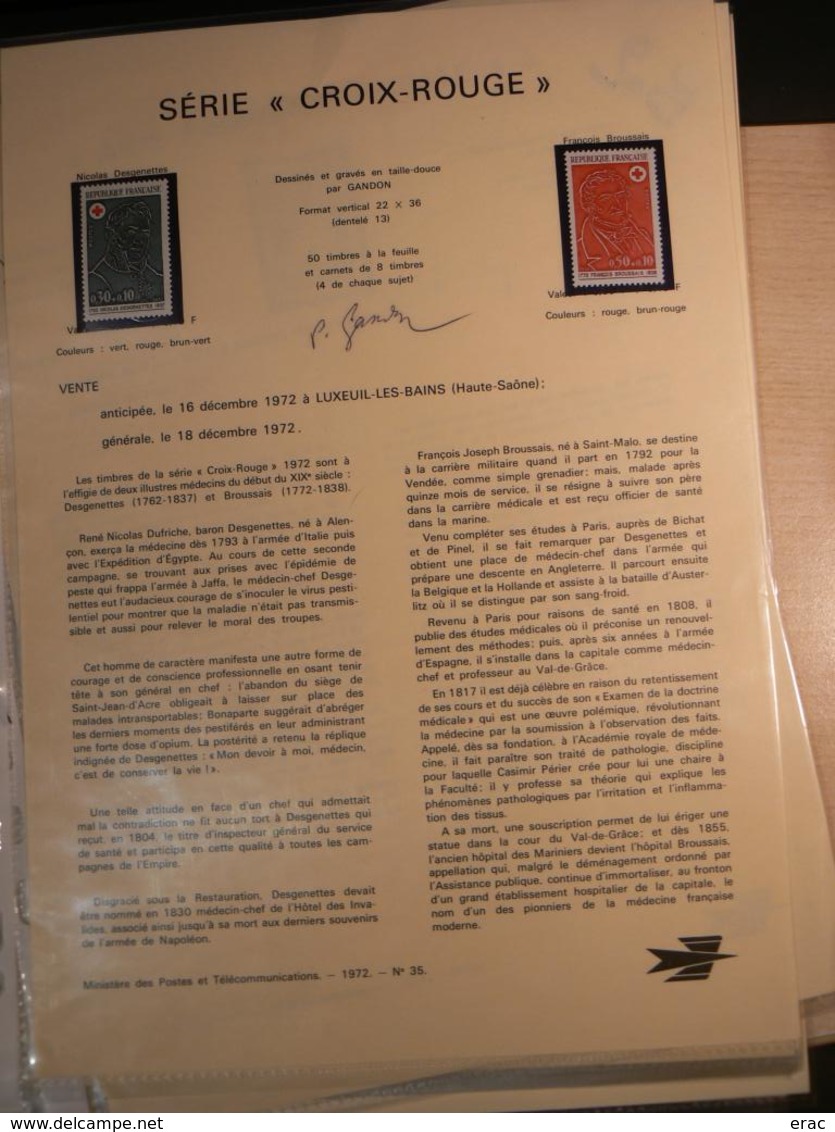 France - 70 documents de La Poste signés par graveurs, dessinateurs (Béquet, Pheulpin, Bétemps, Gandon, Combet etc)