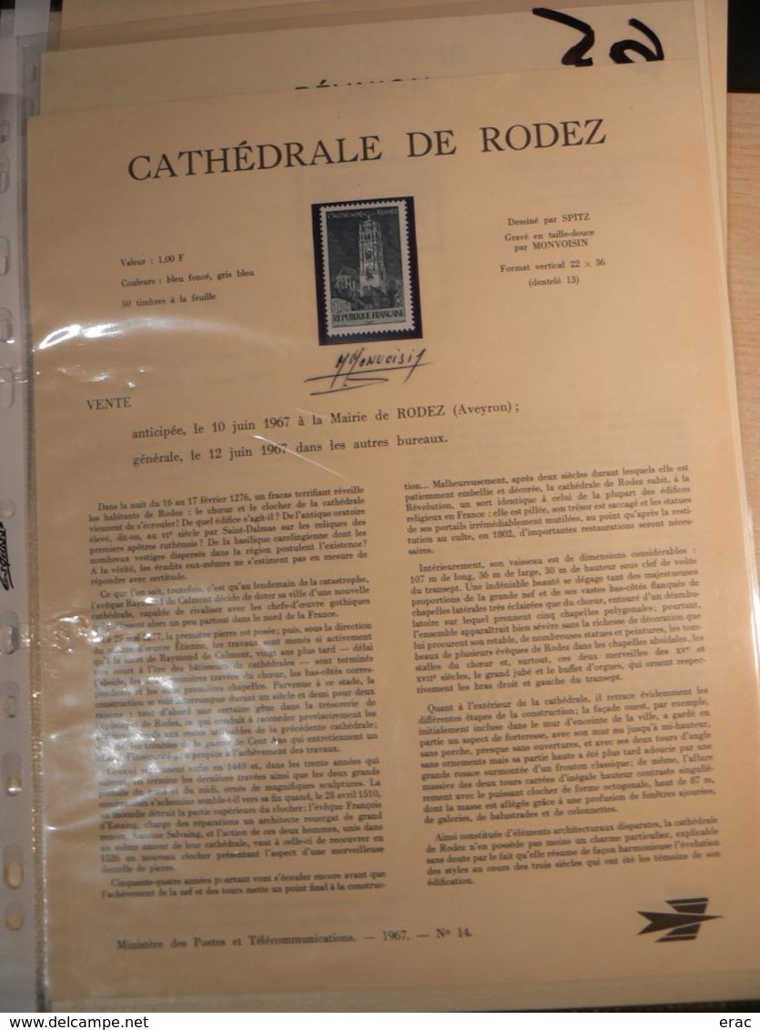 France - 70 documents de La Poste signés par graveurs, dessinateurs (Béquet, Pheulpin, Bétemps, Gandon, Combet etc)