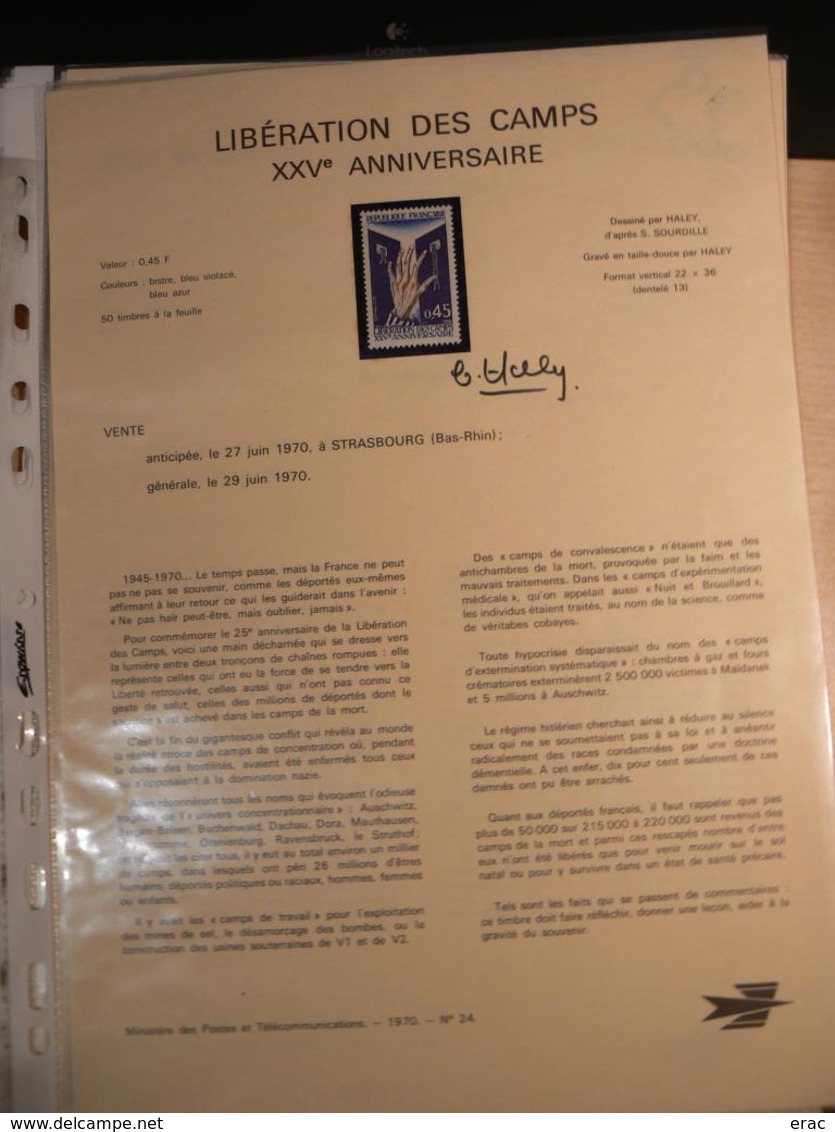 France - 70 documents de La Poste signés par graveurs, dessinateurs (Béquet, Pheulpin, Bétemps, Gandon, Combet etc)