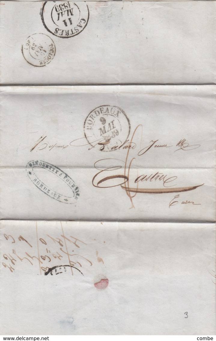 COVER LETTER LETTRE FRANCE PRESTAMP STAMPLESS - Autres & Non Classés