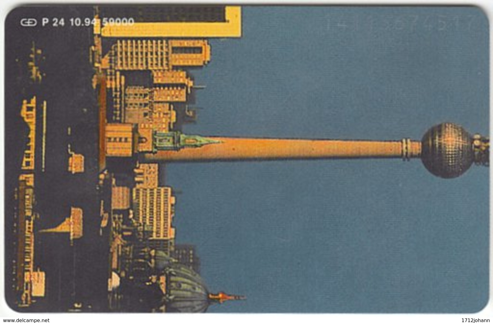 GERMANY P-Serie B-109 - 24 10.94 (1411) - Communication, Radio Tower - Used - P & PD-Series: Schalterkarten Der Dt. Telekom