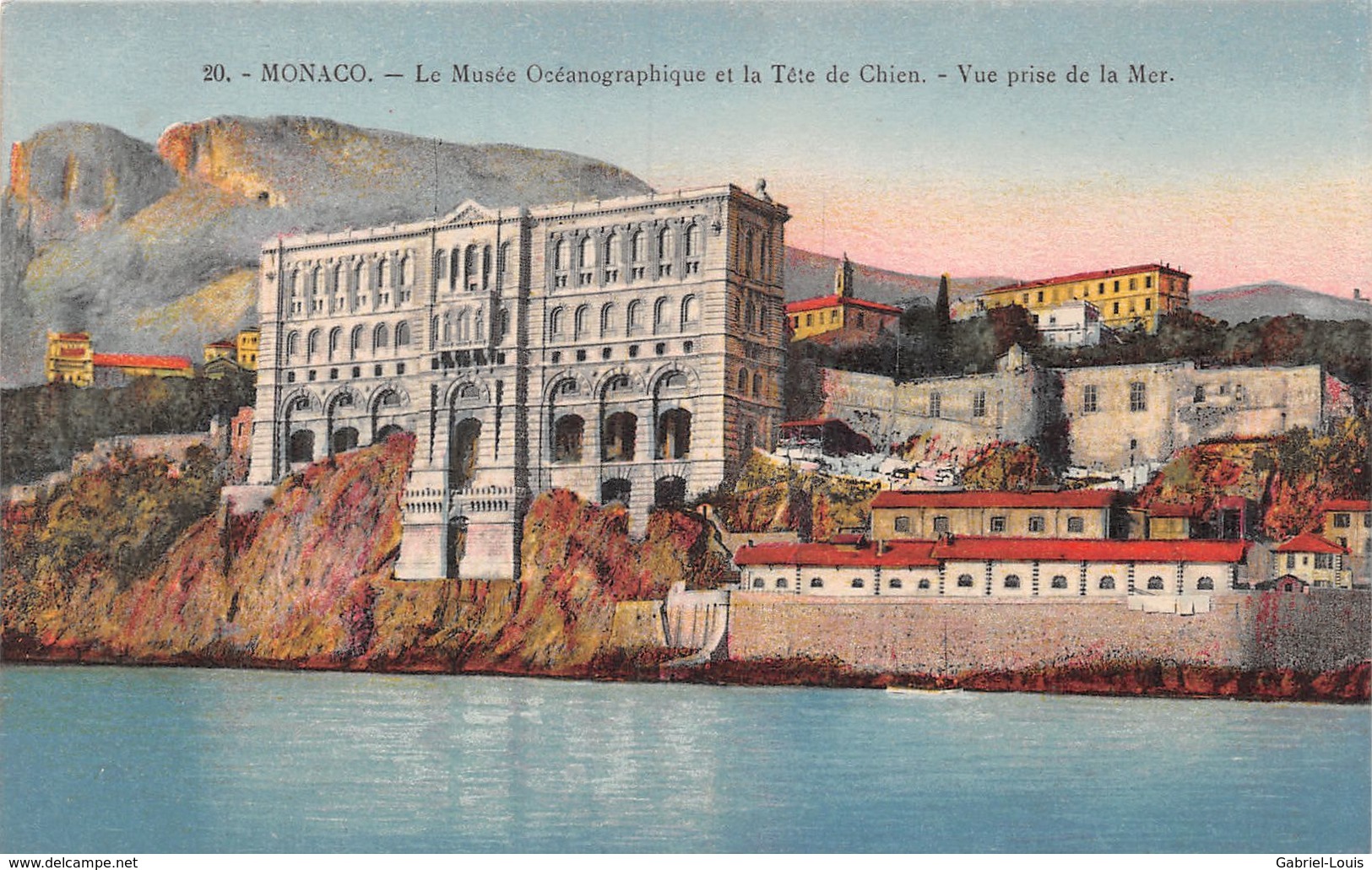 Monaco Le Musée Océanographique Et La Tête De Chien - Vue Prise De La Mer - Oceanographic Museum