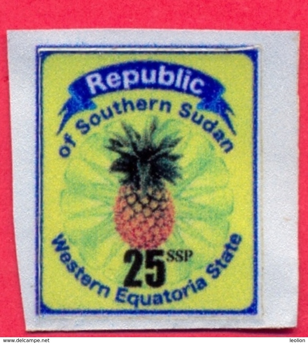 SOUTH SUDAN Südsudan 10 & 25 SSP Revenue / Fiscal Stamps Western Equatoria State Pineapple Timbres Fiscaux Soudan Du Sud - Südsudan