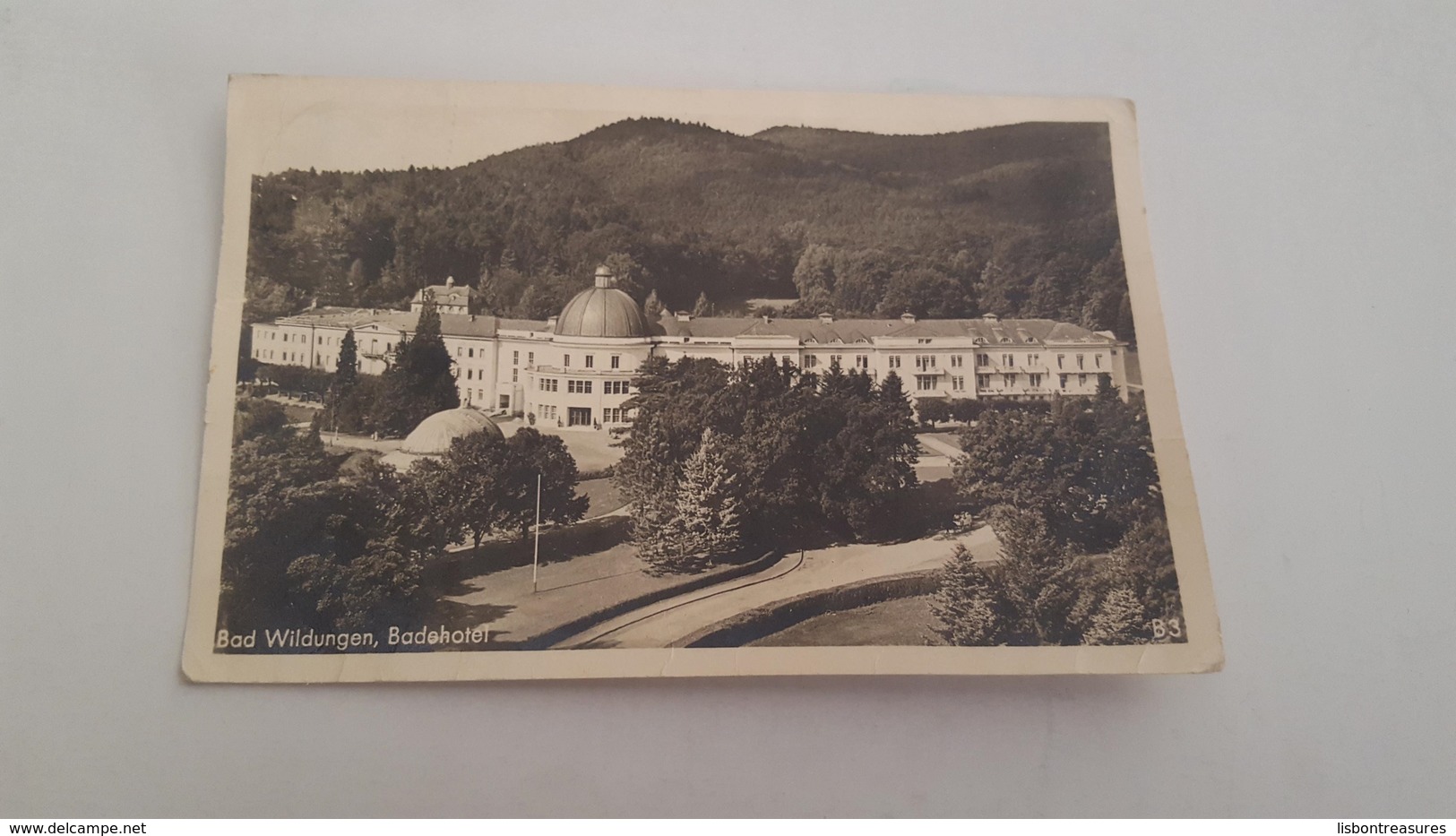 ANTIQUE PHOTO POSTCARD GERMANY BAD WILDUNGEN - BADEHOTEL CIRCULATED 1953 - Bad Wildungen