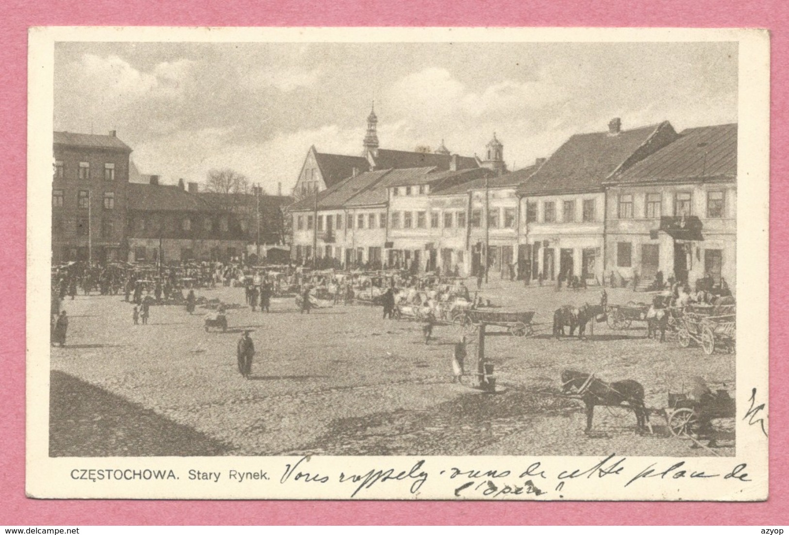 Polska - Polen - Pologne - CZESTOCHOWA - CZENSTOCHAU - Stary Rynek - Briefmarken - 2 Scans - Schlesien