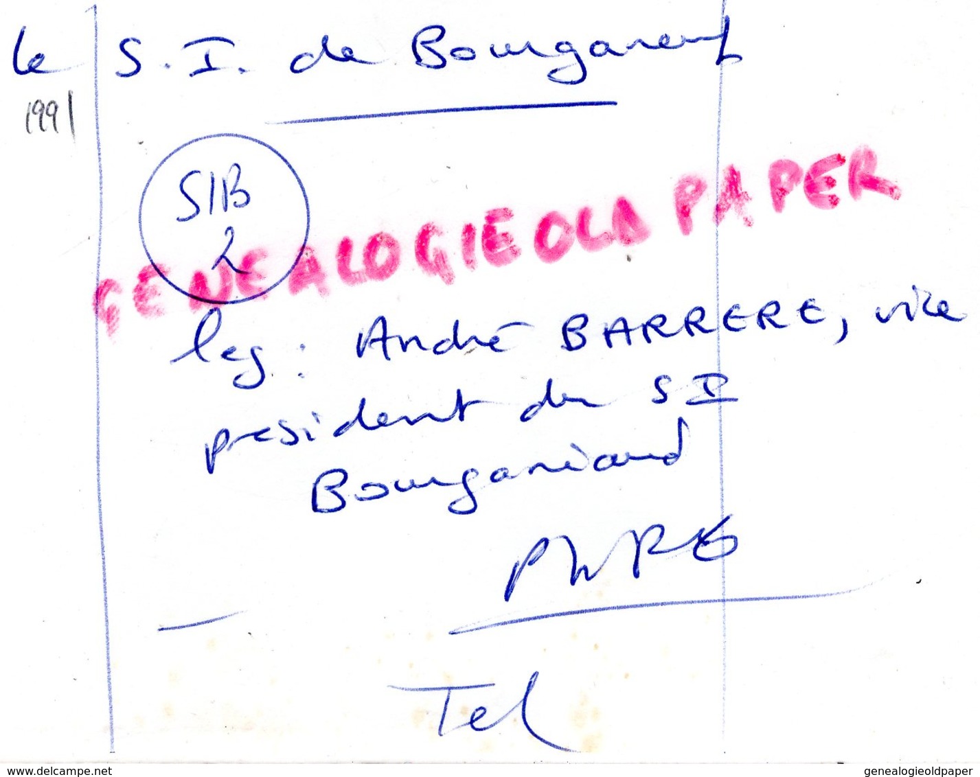 23- BOURGANEUF-ANDRE BARRERE VICE PRESIDENT DU  SYNDICAT D' INTIATIVE  -1991- RARE PHOTO ORIGINALE - Personnes Identifiées