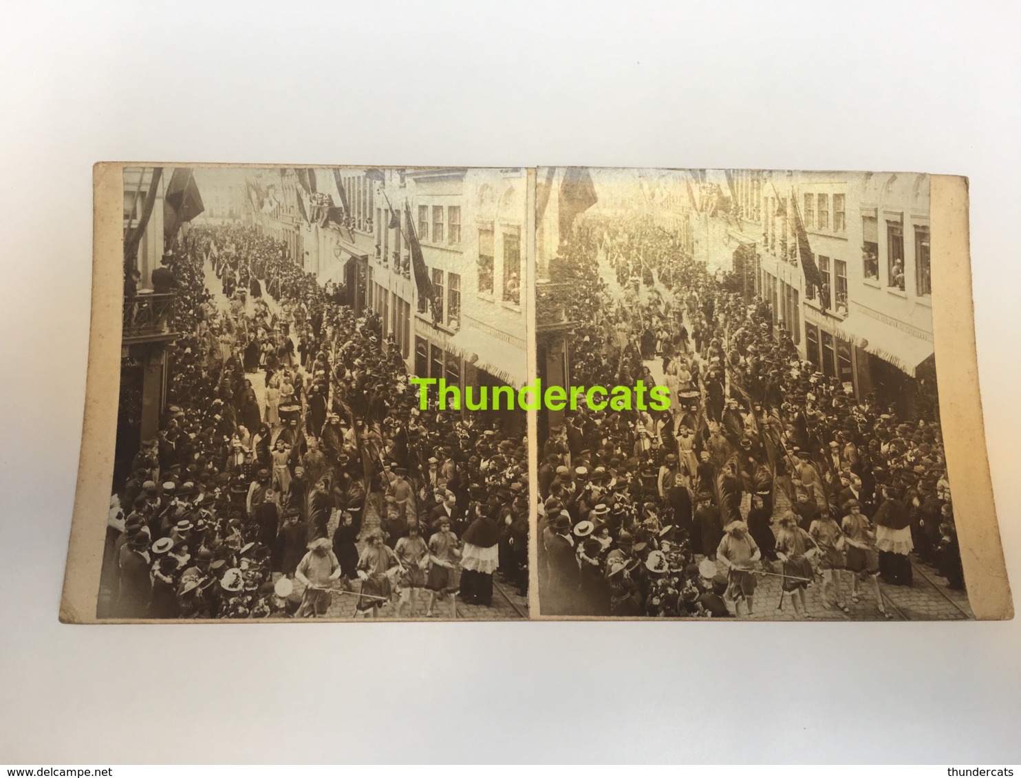 BRUGES BRUGGE 1900 FOTO PHOTO STEREOSCOPIQUE  STEREOSCOOP JUBILE DU SAINT SANG PROCESSION HEILIG BLOED PROCESSIE - Stereoscopic