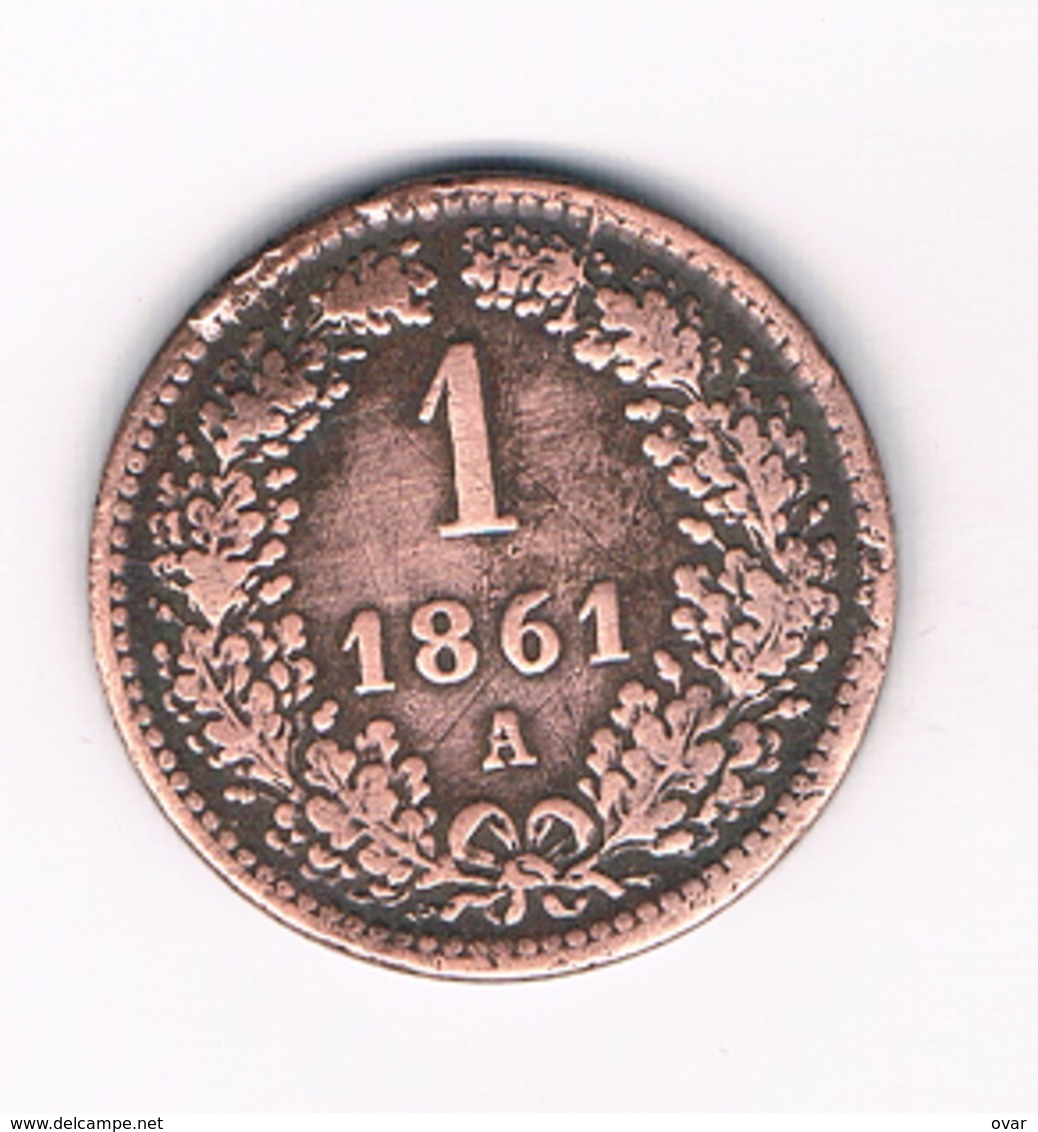 1  KREUZER 1861 A  OOSTENRIJK /7061/ - Autriche