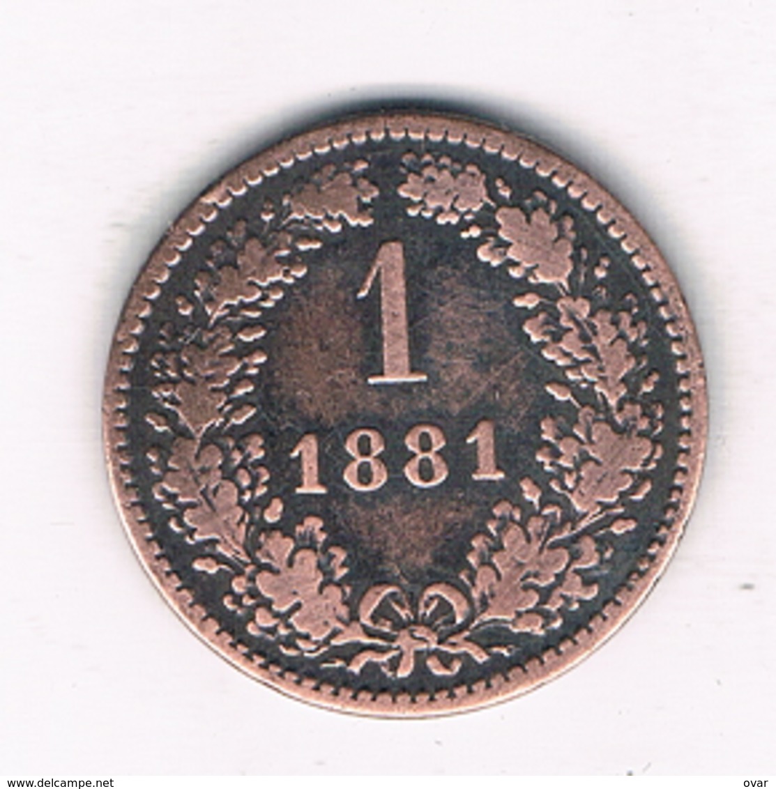 1  KREUZER 1881  OOSTENRIJK /7062/ - Autriche