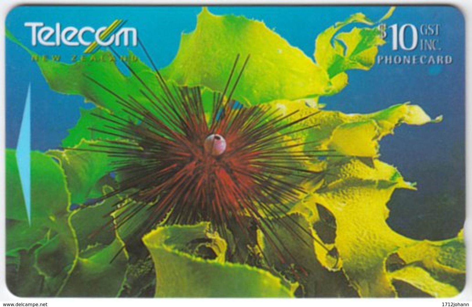 NEW ZEALAND A-375 Magnetic Telecom - Animal, Sea Life, Sea Urchin - 391CO - Used - Nuova Zelanda