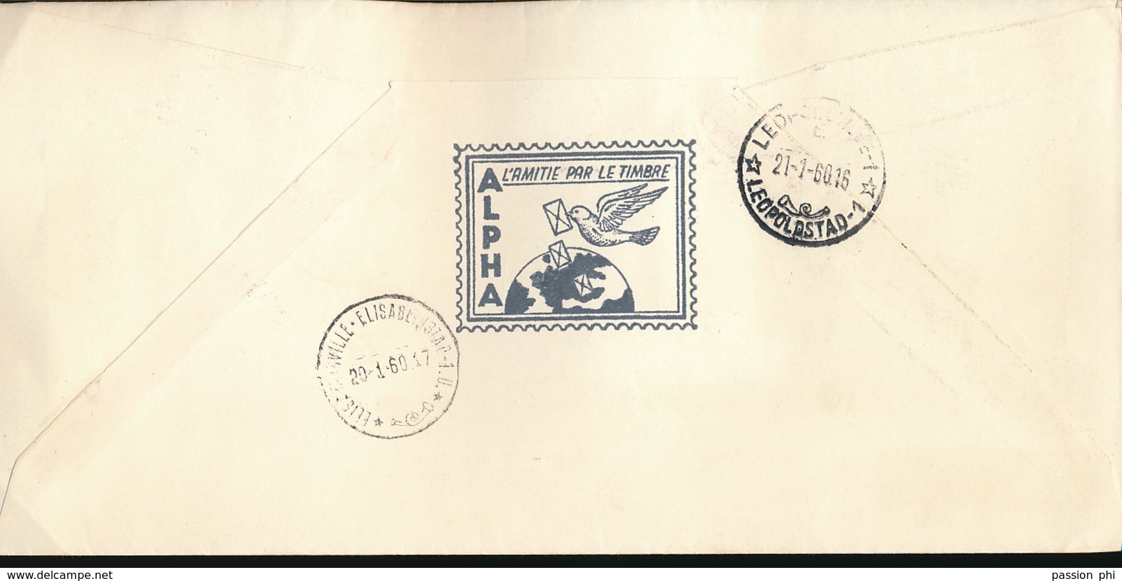 BELGIAN CONGO .AIR COVER FIRST FLIGHT 1960 - Lettres & Documents