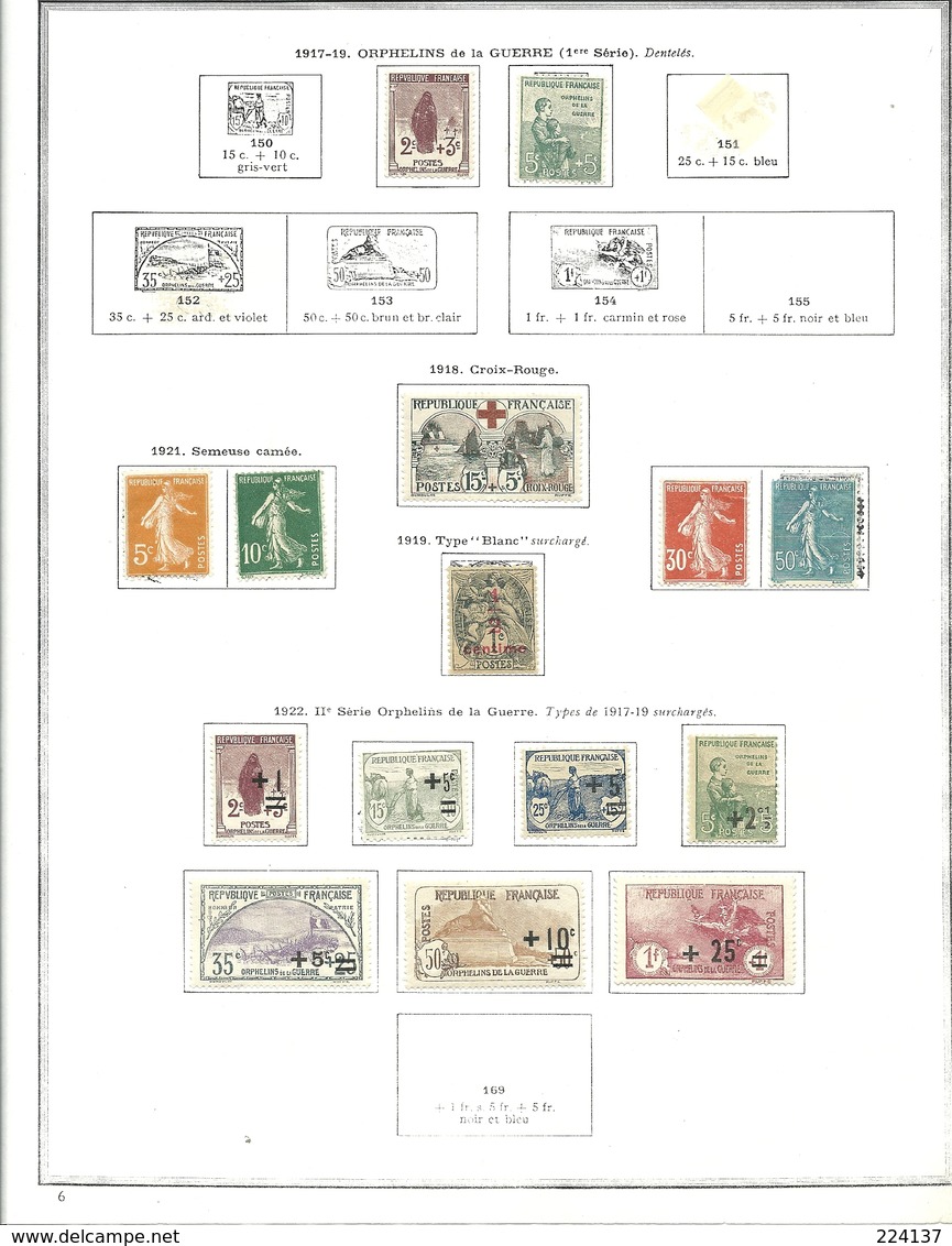 FRANCE NEUFS SUR PAGES 1900 A 1970 - Sammlungen (im Alben)