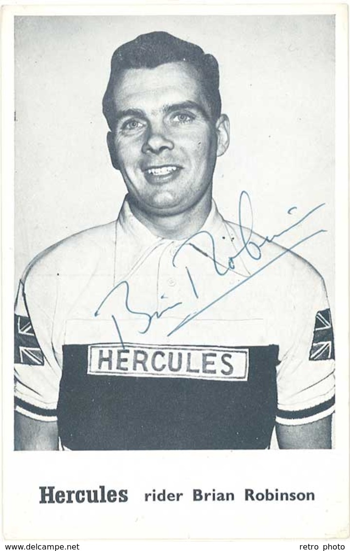 Cpsm Sport – Cyclisme, Hercules Rider Brian Robinson ( Autographe )  ( SPO ) - Cycling