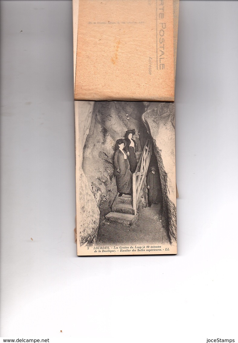 Lourdes Carnet De 14 Vues Des Grottes Du Loup De 1925 - Lourdes