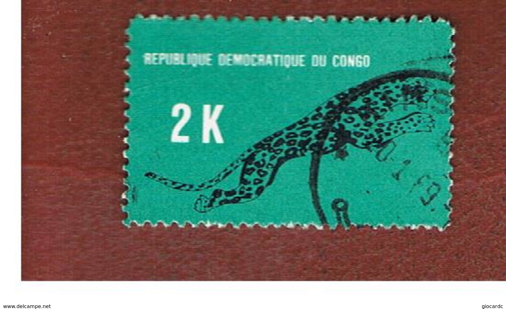 CONGO (KINSHASA) -  SG 655  -  1968  ANIMALS: LEAPING LEOPARD  - USED ° - Usati