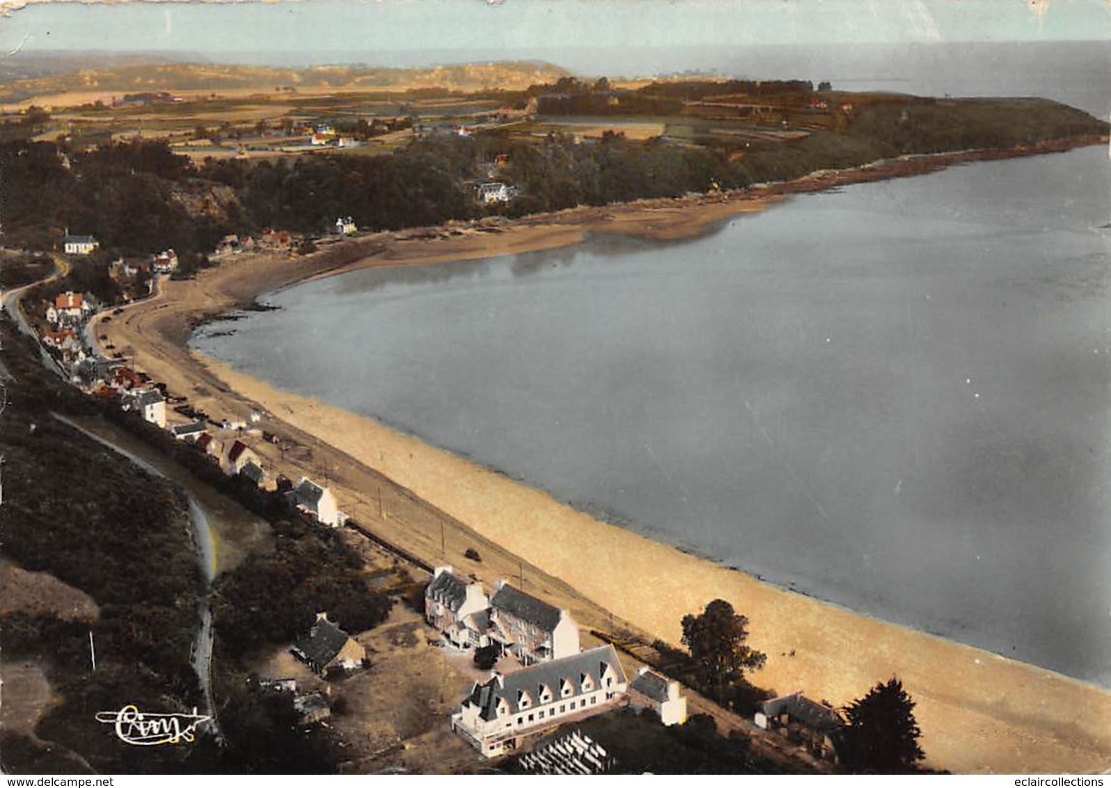 Plestin Les Grèves         22    Saint Efflam     Vue Aérienne De La Plage   10 X 15     (voir Scan) - Plestin-les-Greves