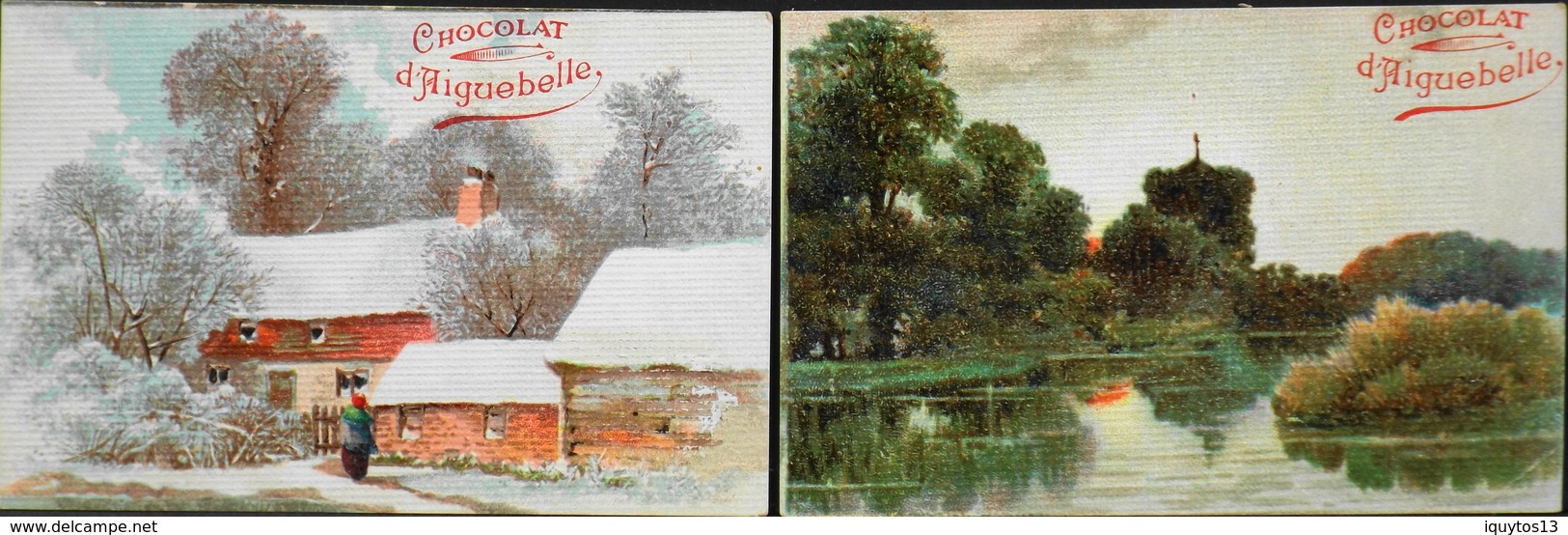 2 Chromos & Images > Chocolat > Aiguebelle - Paysages - En T.Bon Et. - Aiguebelle