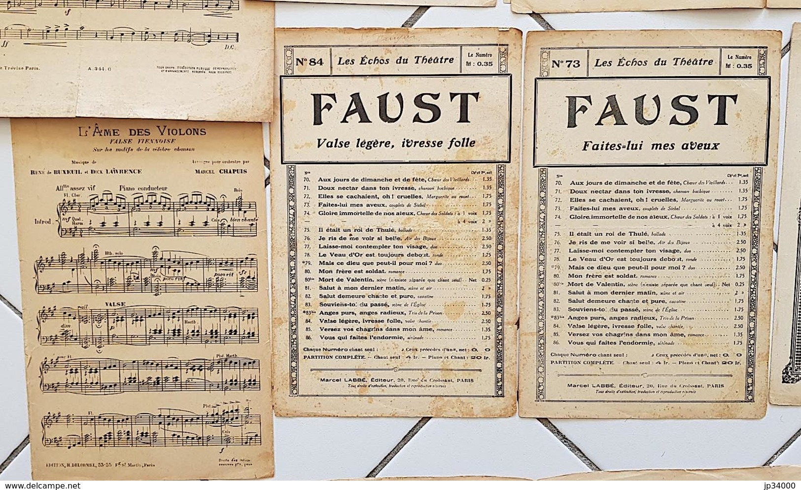 PARTITIONS: Lot De 10 Partitions. Toutes Différentes. Voir Les Scans - Autres & Non Classés