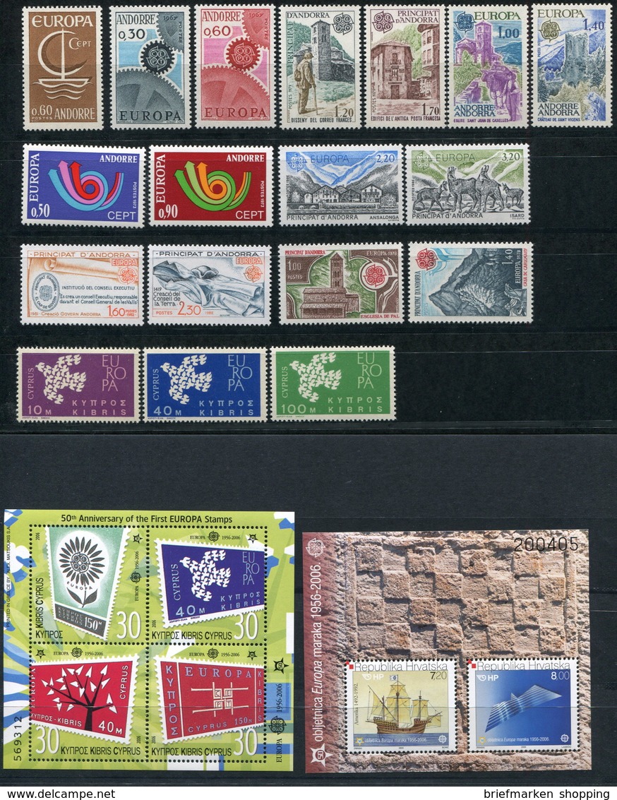 16 Versch. / Diff. CEPT- Issues As Per 3 Scans - ** Mnh Neuf Postfris - Mi. 166,00 Euro - Sammlungen