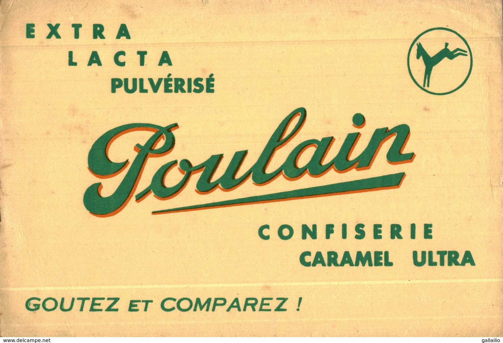 BUVARD CHOCOLAT POULAIN CARAMEL ULTRA - Chocolat