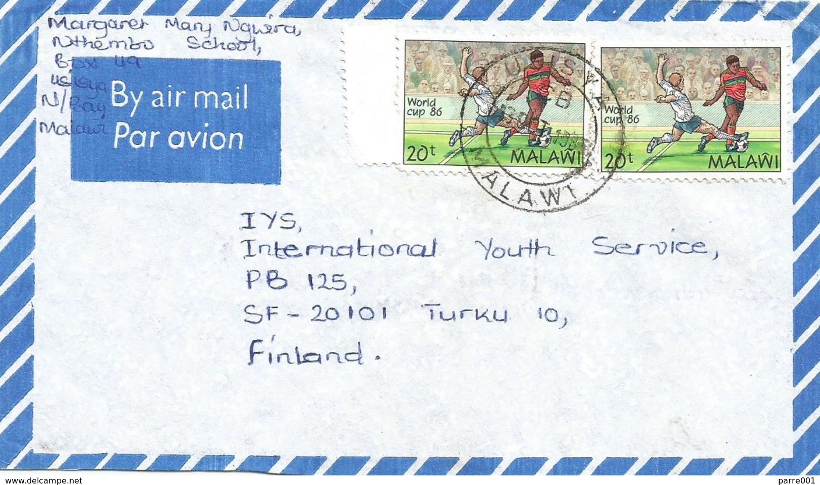 Malawi 1986 Usisya World Cup Football Mexico Cover - Malawi (1964-...)