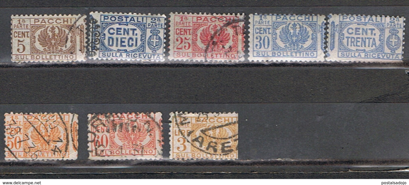 (I 343) ITALIA // YVERT  23A, 23B, 24, 25, 26, 27, 30 (PAQUETE POSTAL) // 1927-39 - Autres & Non Classés