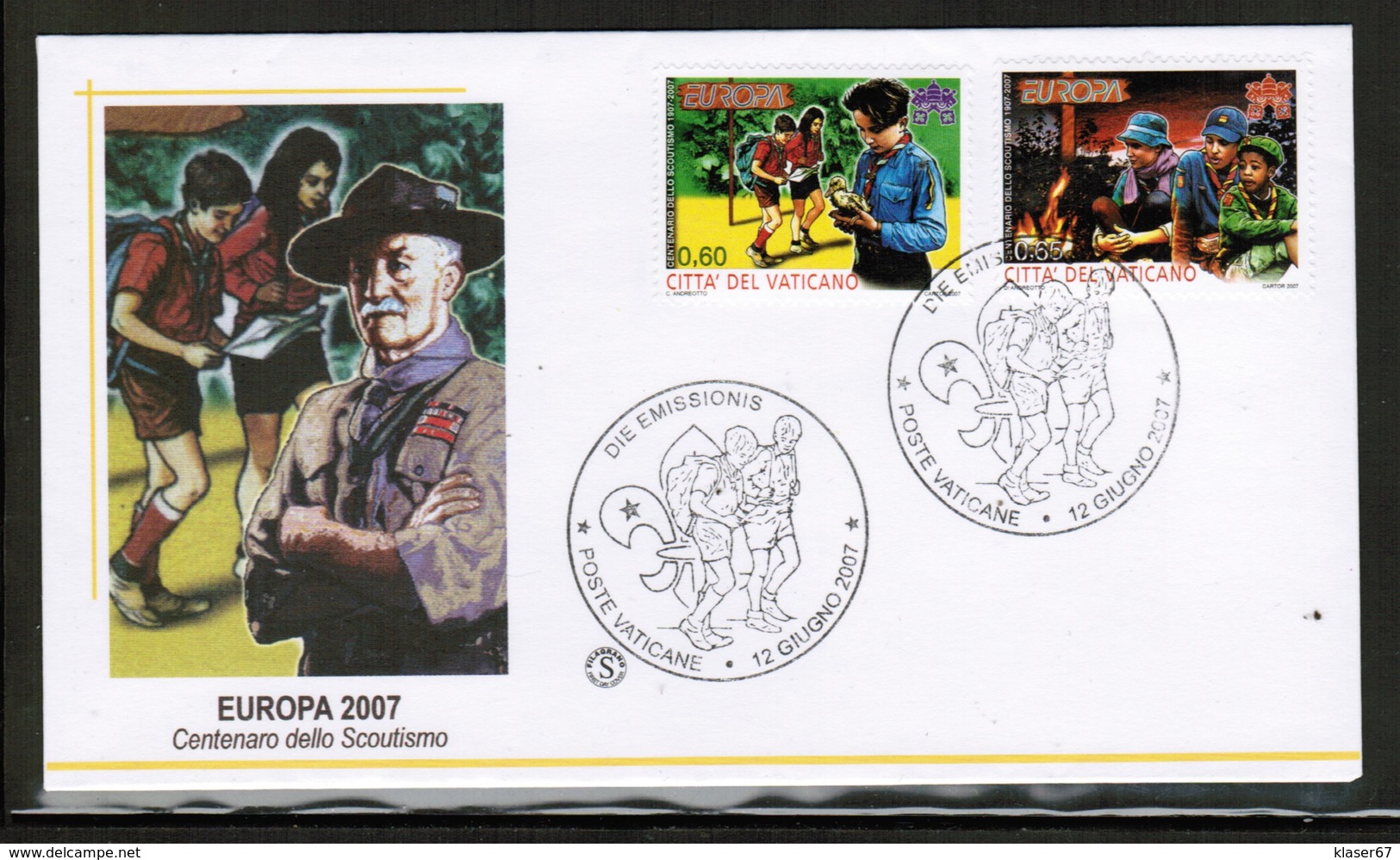 CEPT 2007 VA MI 1576-77 VATICAN FDC - 2007