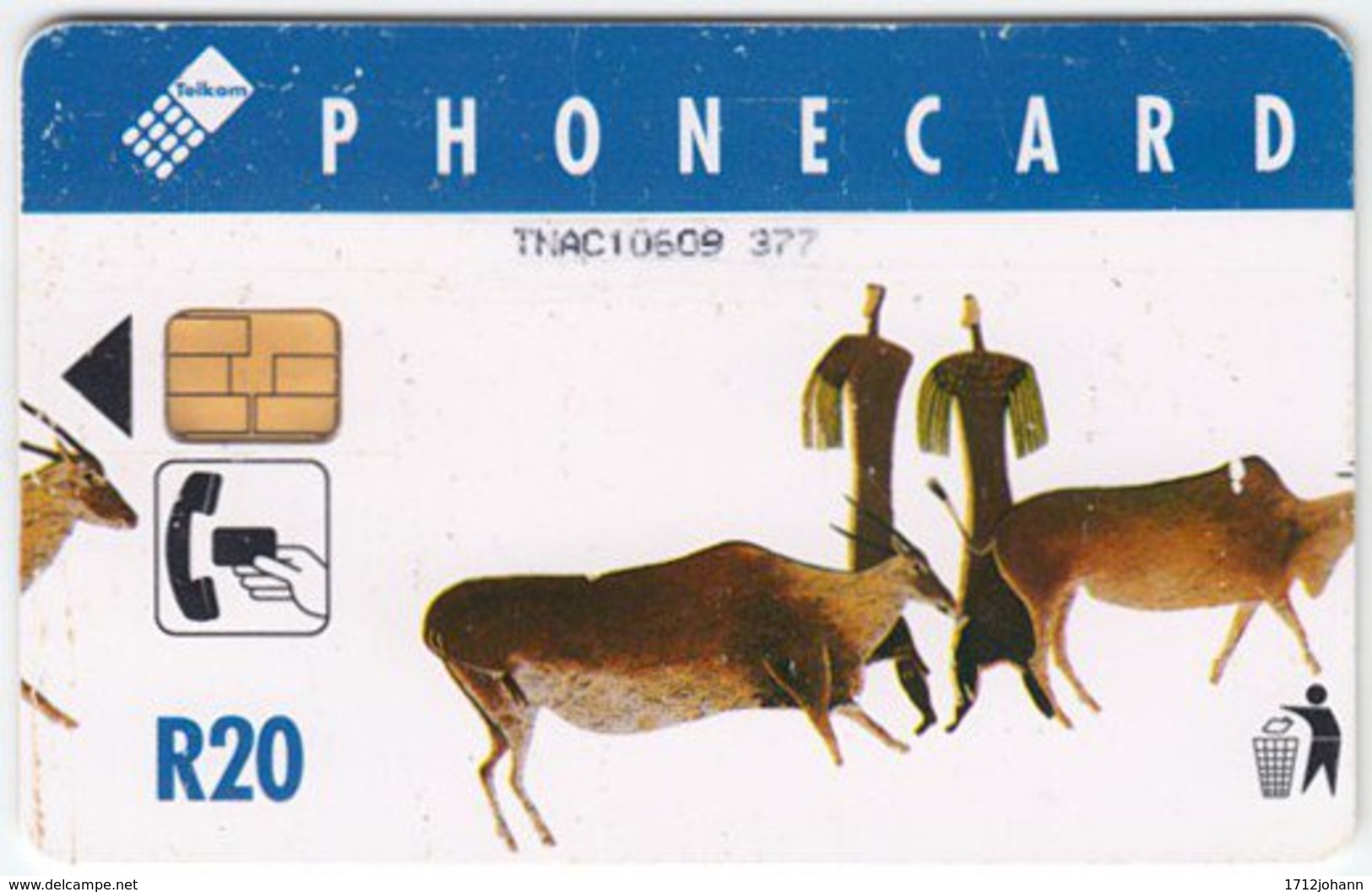 SOUTH AFRICA A-383 Chip Telkom - Culture, Historic Painting - Used - Südafrika