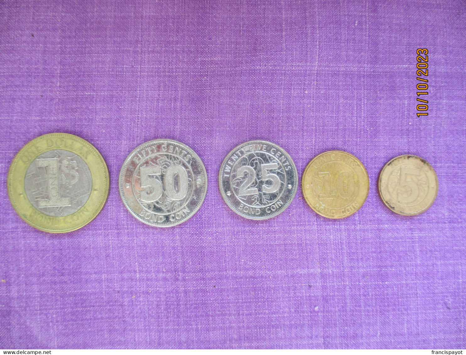 Zimbabwe : 5 Token Used During The Hyper-inflation. - Monetary /of Necessity