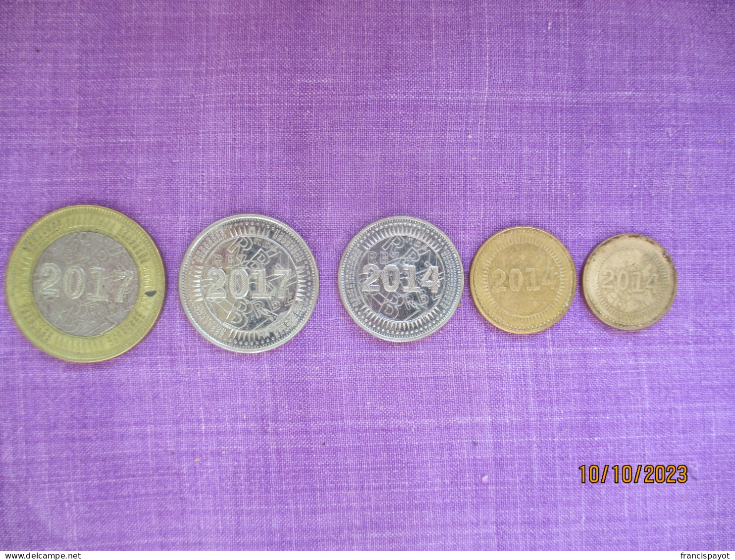 Zimbabwe : 5 Token Used During The Hyper-inflation. - Monétaires / De Nécessité