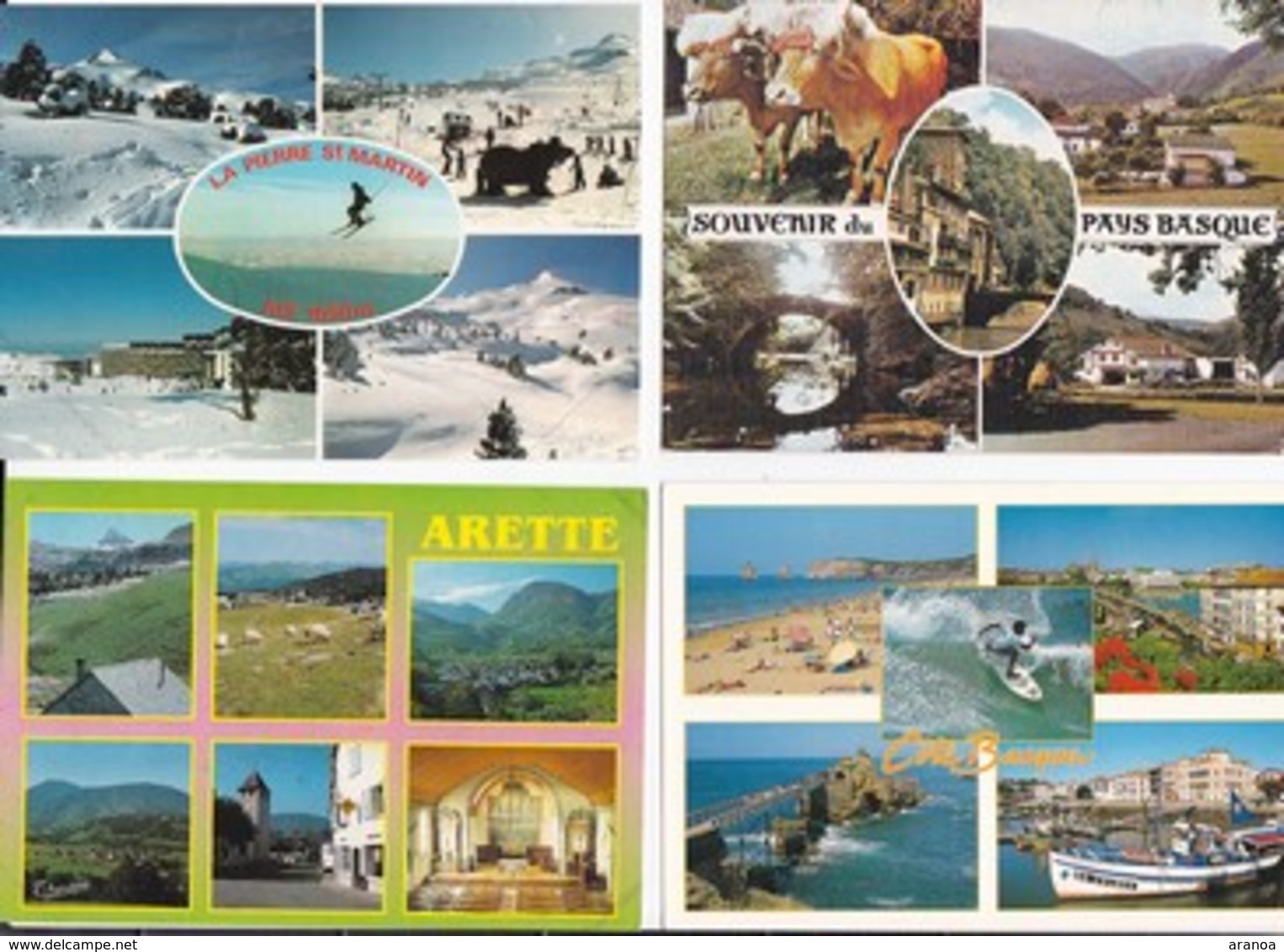 64 - Pyrénées Atlantique - Lot De 100 Cartes Postales (toutes Multivues) Majorité Pays Basque - Autres & Non Classés