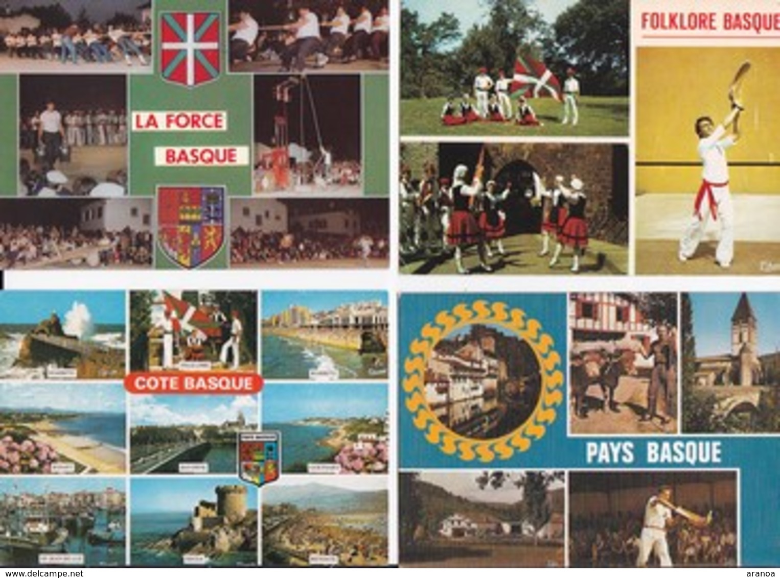 64 - Pyrénées Atlantique - Lot de 100 cartes postales (toutes multivues) majorité Pays Basque