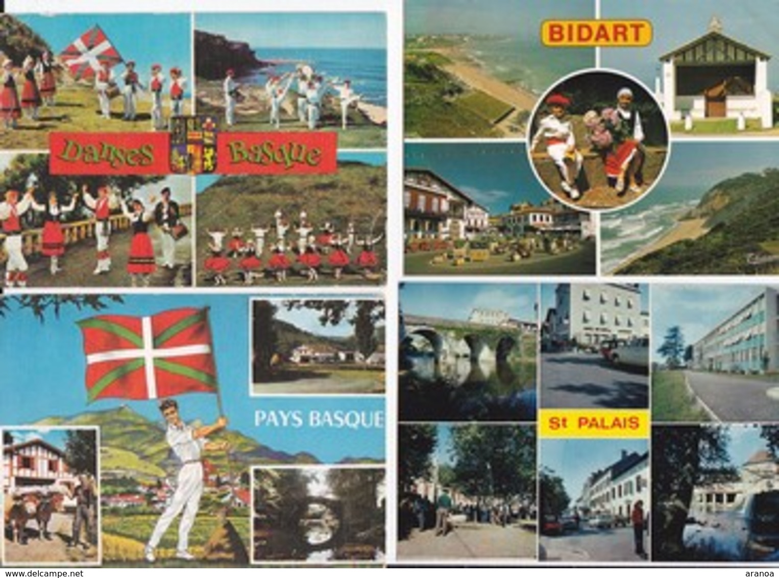 64 - Pyrénées Atlantique - Lot de 100 cartes postales (toutes multivues) majorité Pays Basque