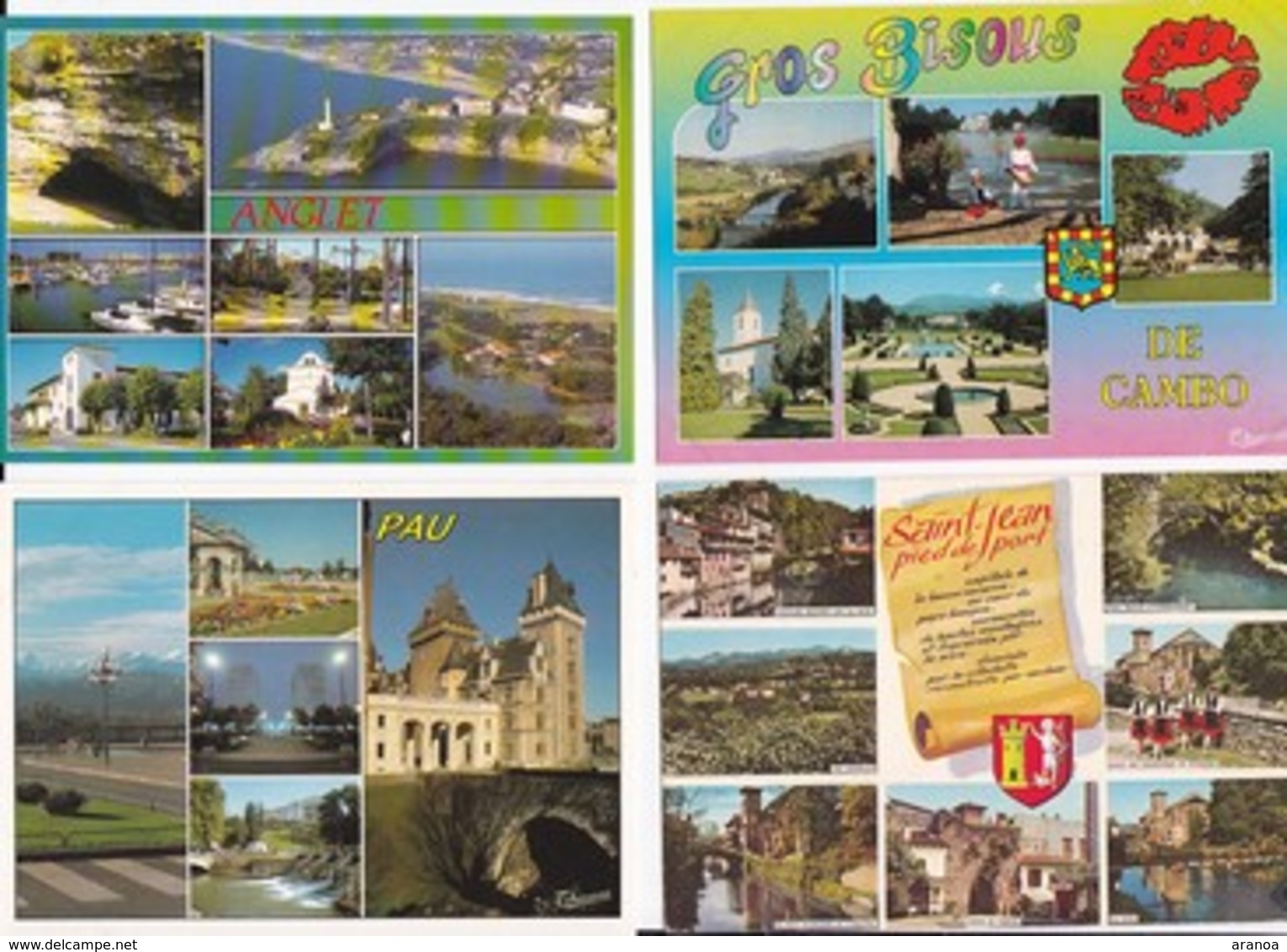 64 - Pyrénées Atlantique - Lot de 100 cartes postales (toutes multivues) majorité Pays Basque