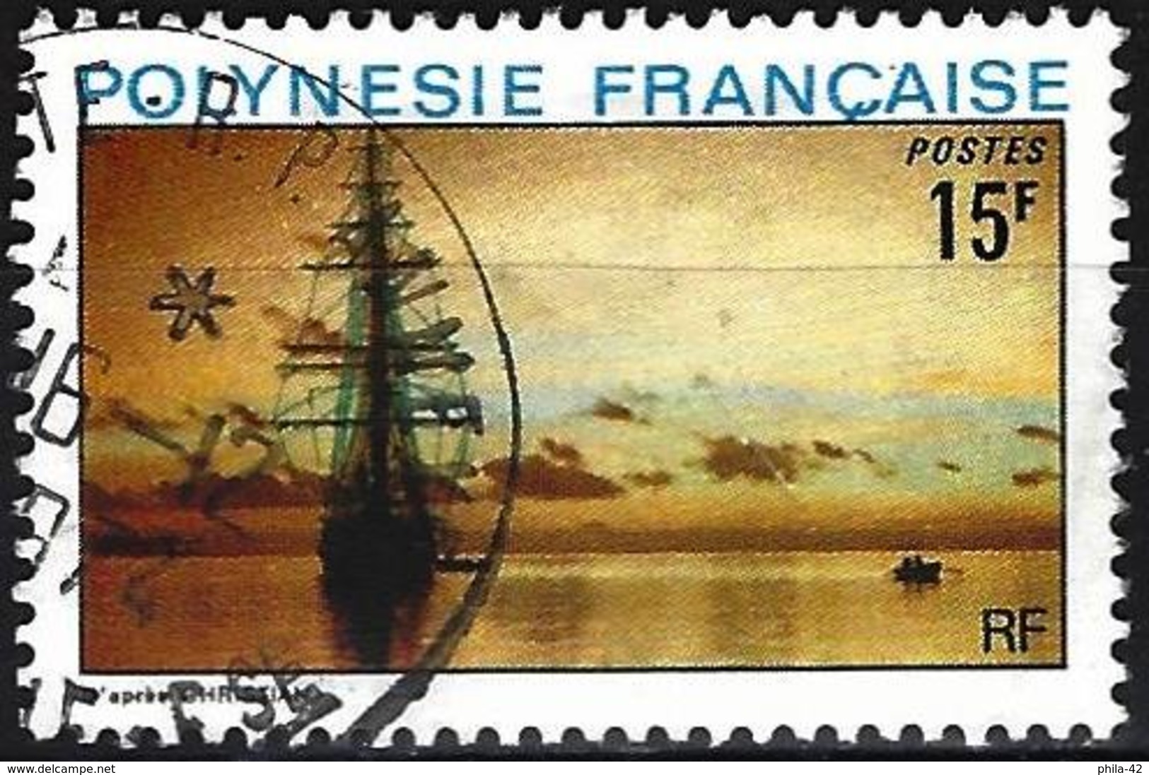 French Polynesia 1974 - Mi 182 - YT 101 ( Landscape : Ship ) - Oblitérés