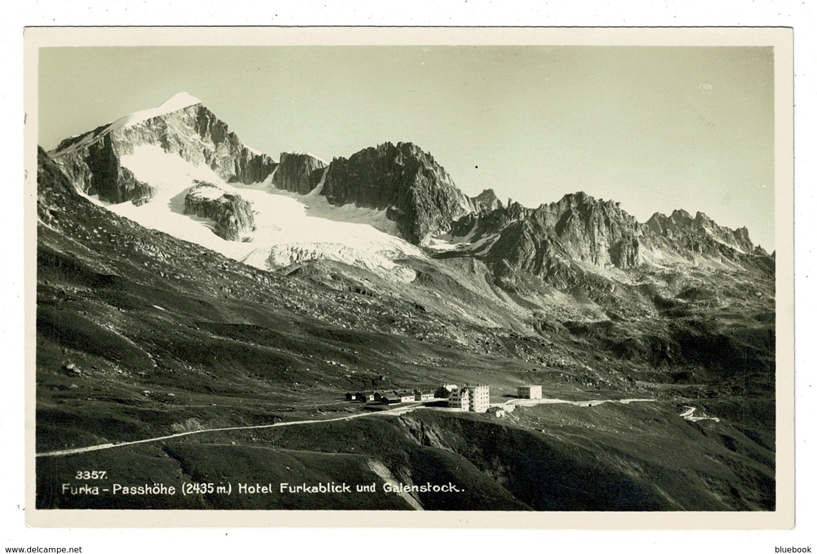 Ref 1313 - Real Photo Postcard - Hotel Furkablick Furka-Passhohe - Uri Switzerland - Autres & Non Classés