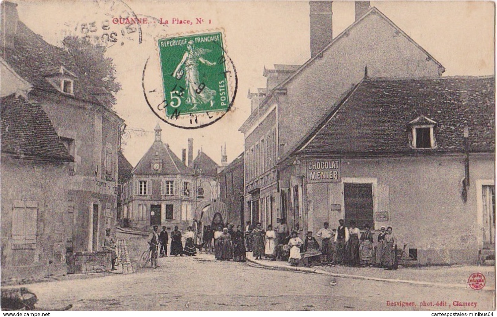 OUANNE (89) - La Place - Desvignes 1 - 1913 - Sonstige & Ohne Zuordnung