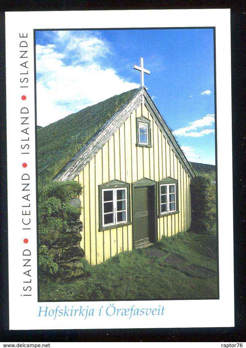 CPM Neuve ISLANDE ISLAND ICELAND Hofskirkja Une Ancienne église Construite De Tourbe Et De Pierres - Islande