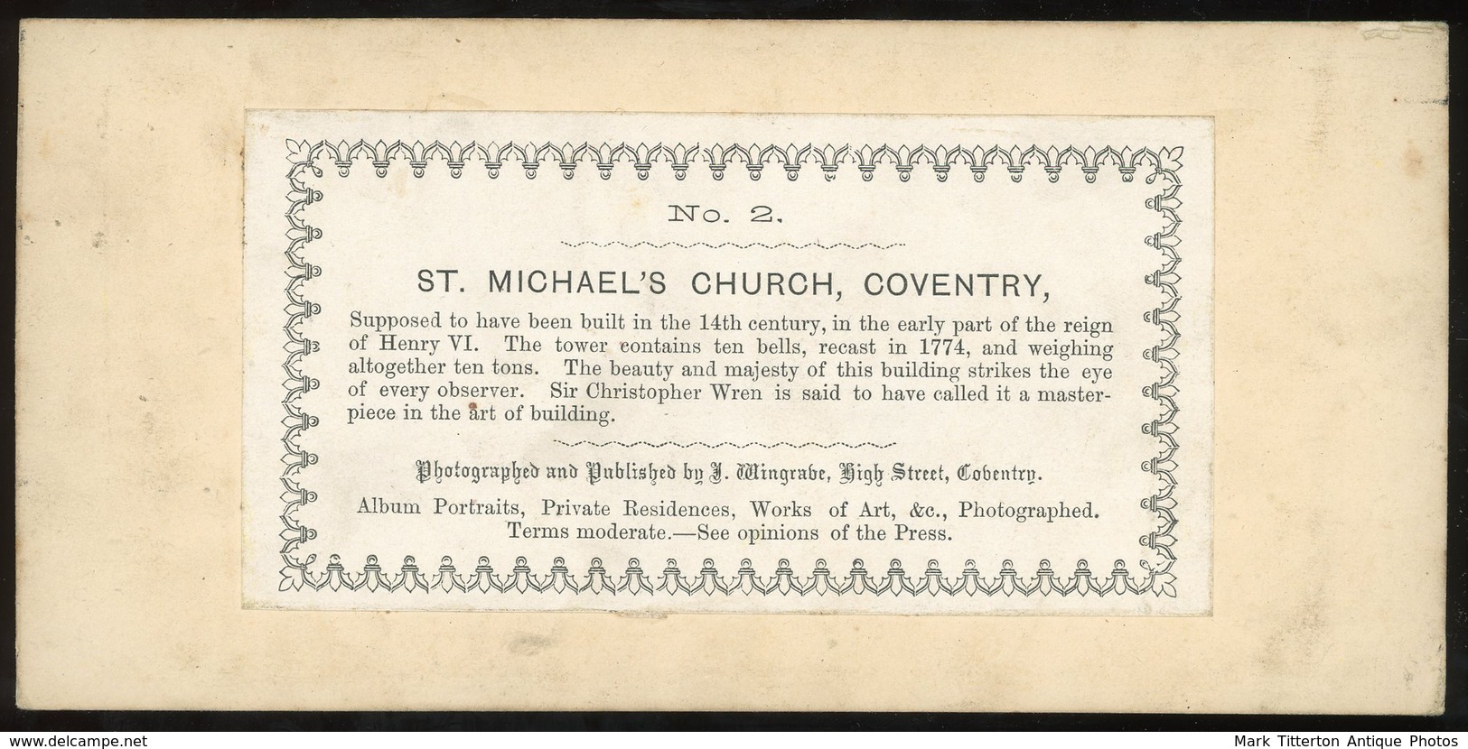 Stereoview - St Michael's Church COVENTRY England - Stereoscopi